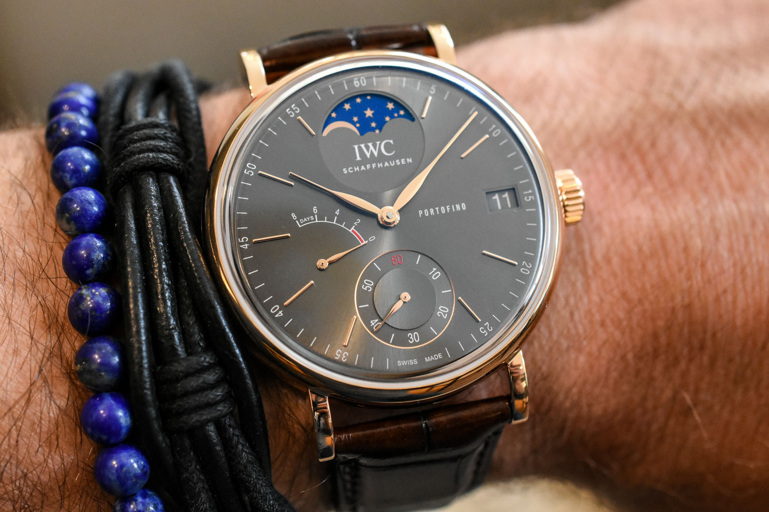 hands-on – the iwc portofino hand-wound moon phase, a classic