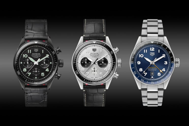 TAG HEUER AUTAVIA 60th Anniversary Flyback Chronograph - TAG HEUER AUTAVIA 60th Anniversary GMT 3 Hands