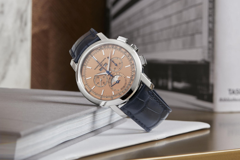 Vacheron Constantin Traditionnelle Perpetual Calendar Chronograph Salmon Dial Platinum