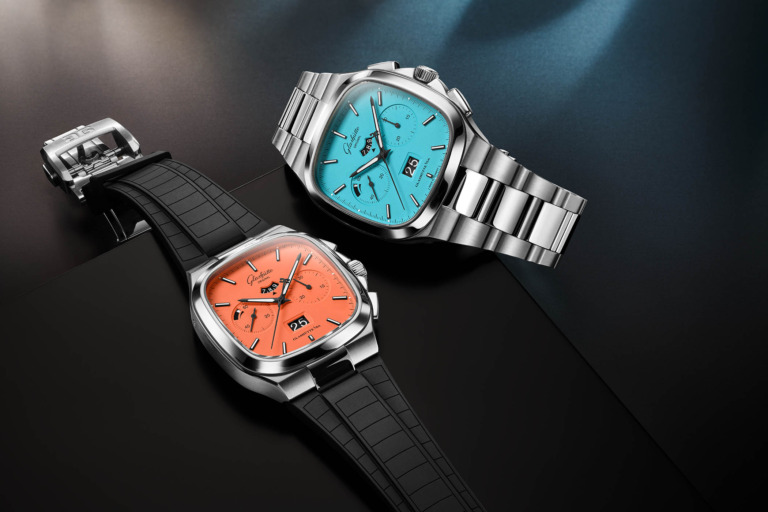 Glashutte Original Seventies Chronograph Panorama Date Limited Edition 2022 Disco Blue - Vibing Orange