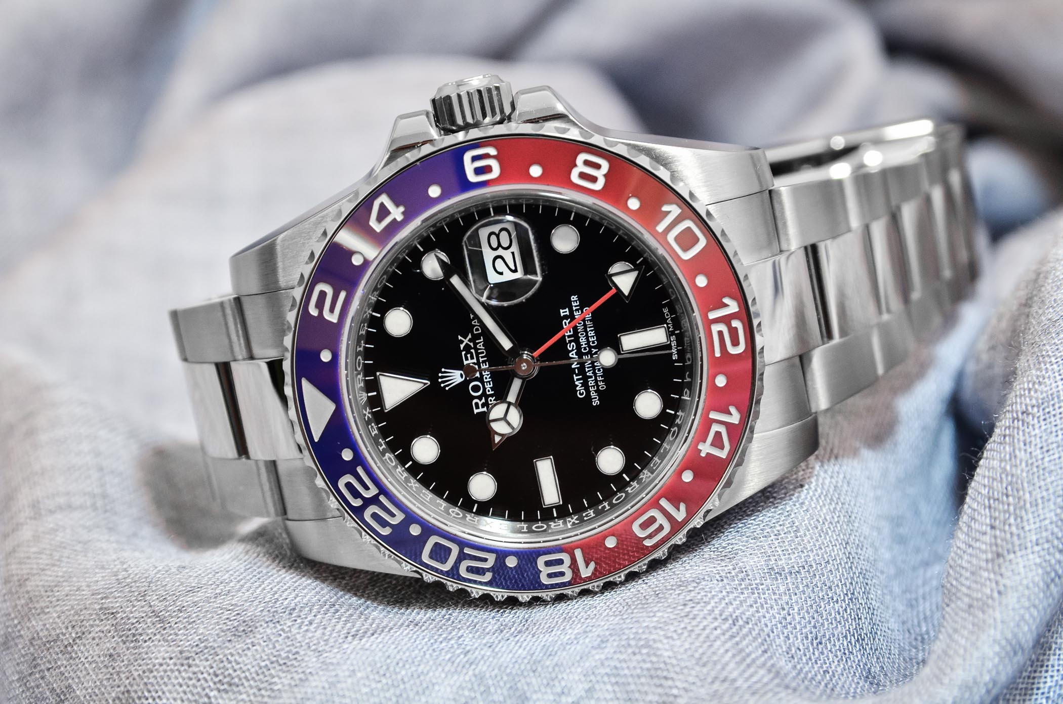 Introducing The Rolex GMT Master II Pepsi Ref 116719BLRO Monochrome 