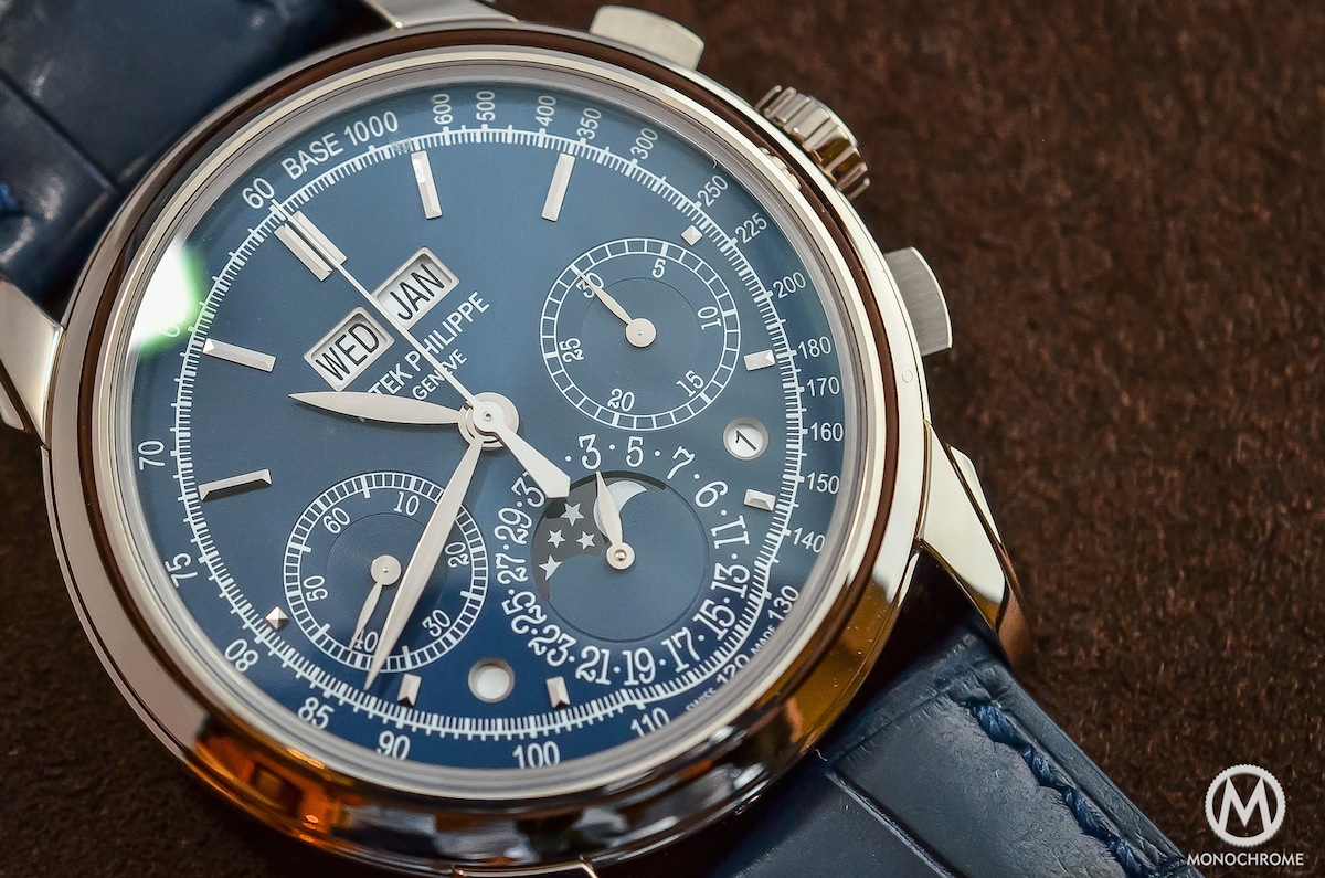 Patek Philippe 5270 Perpetual Calendar Chronograph Blue Hands on With 