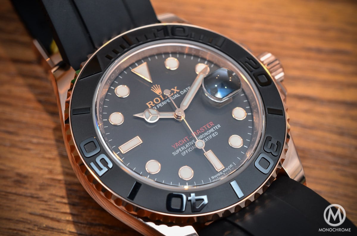 Hands-on with the Rolex Yacht-Master 116655 (Everose gold on Rubber 
