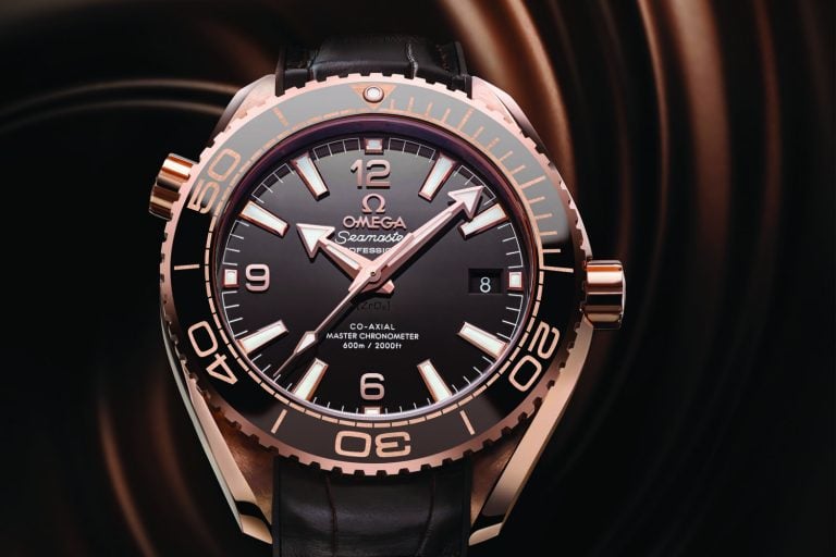 Omega Seamaster Planet Ocean 600m Master Chronometer 39.5mm Sedna Gold brown dial - baselworld 2016 - ref. 215.63.40.20.13.001