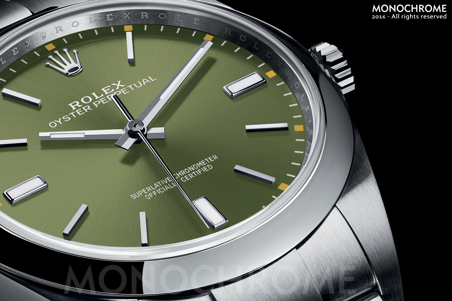 Rolex Oyster Perpetual 39 114300 olive green