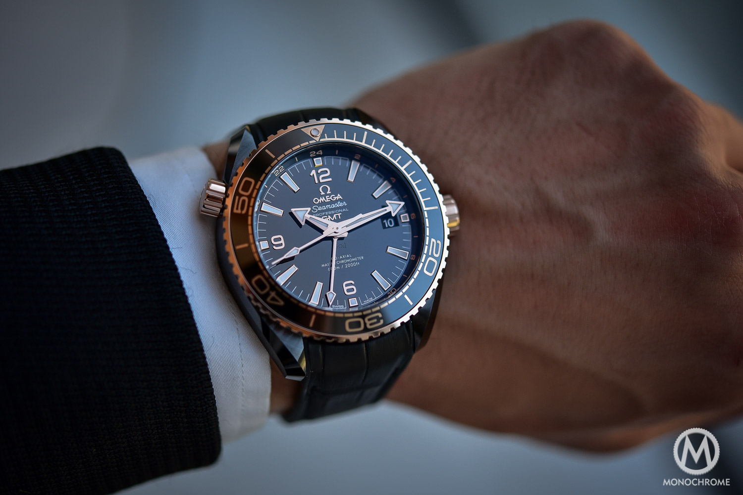 omega seamaster planet ocean deep black price