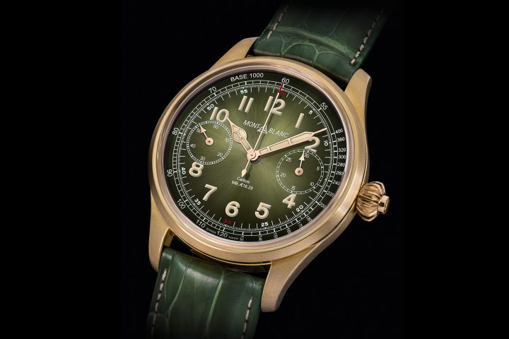Only Watch 2017 – Unique Montblanc 1858 Chronograph Tachymeter With Bronze Case and Vintage Green Dial Montblanc 1858 Chronograph Tachymeter With Bronze Green Dial - only watch 2017