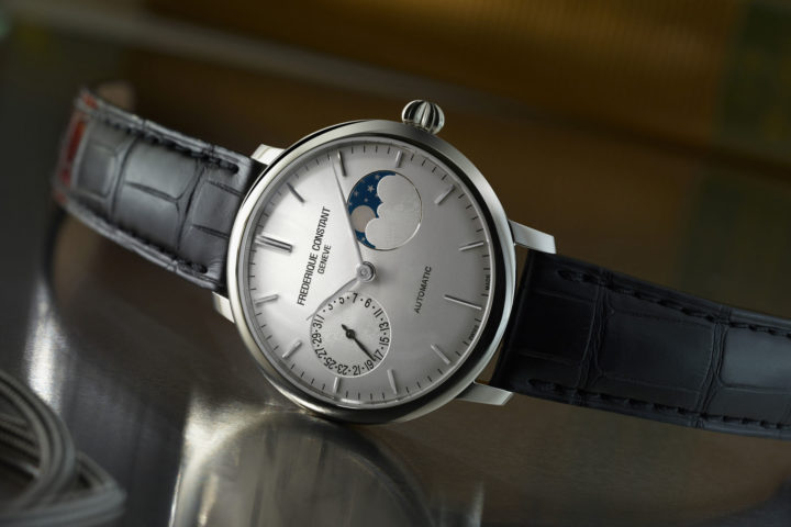 Frédérique Constant Updates the Slimline Moonphase Manufacture with New Display and Case Frederique Constant Slimline Moonphase Manufacture 38.8mm 2017 version