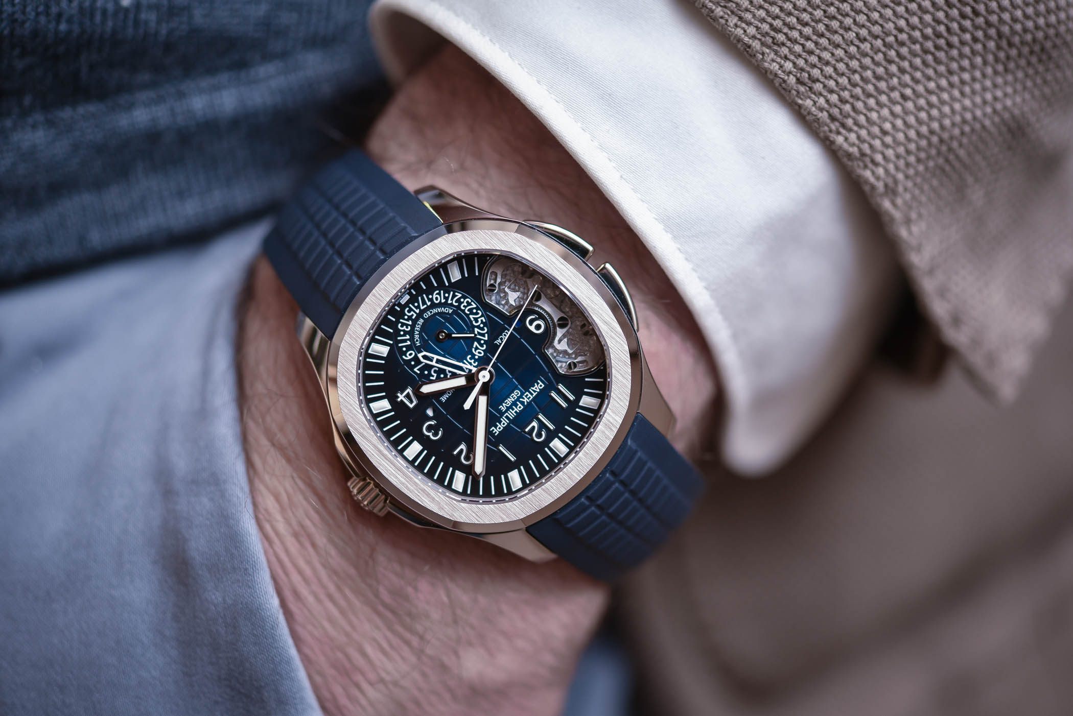 Patek Philippe Advanced Research Aquanaut Travel Time Ref 5650G 