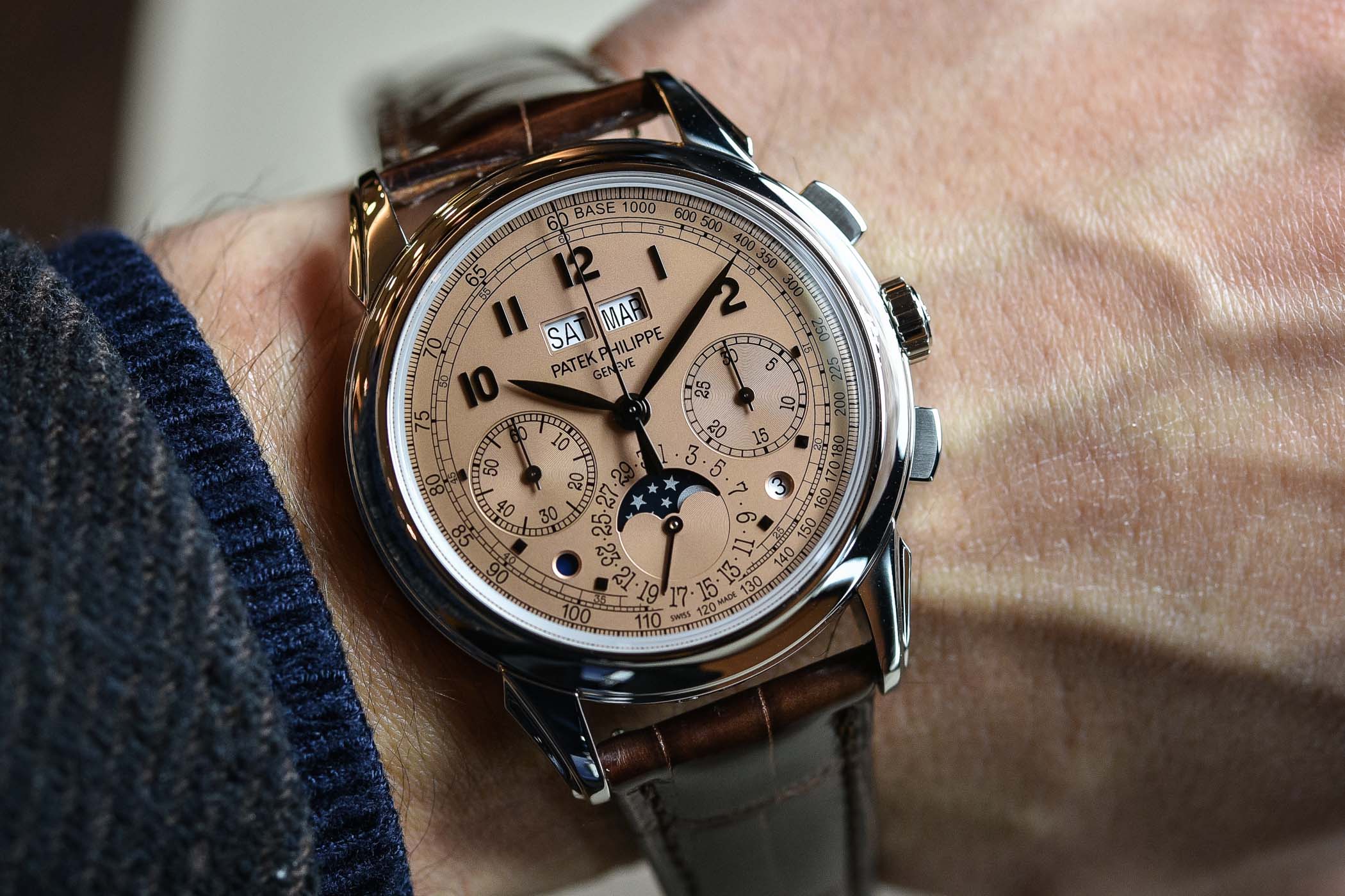 Patek Philippe 5270P Perpetual Calendar Chronograph Platinum Salmon 