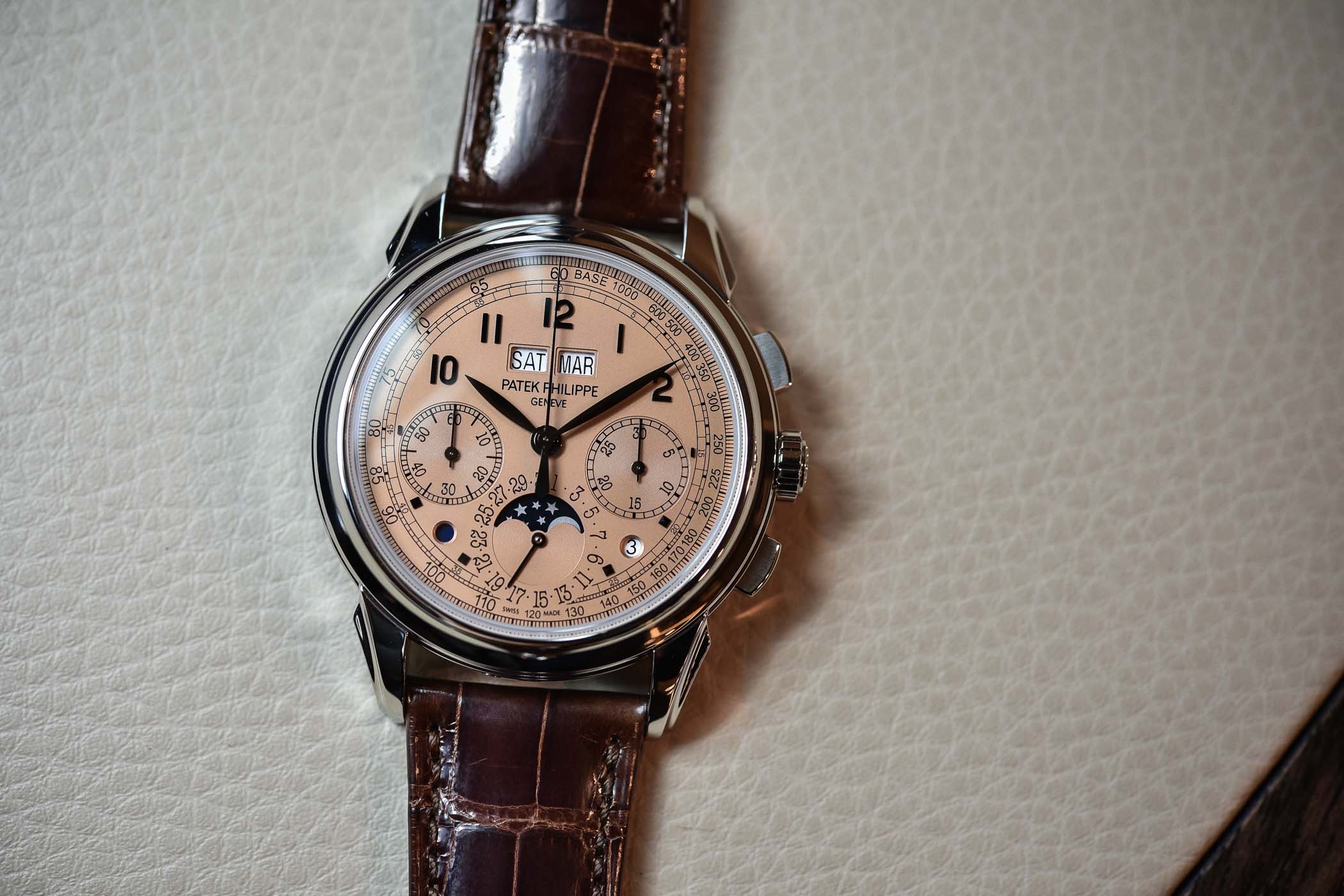 Patek Philippe 5270P Perpetual Calendar Chronograph Platinum Salmon 