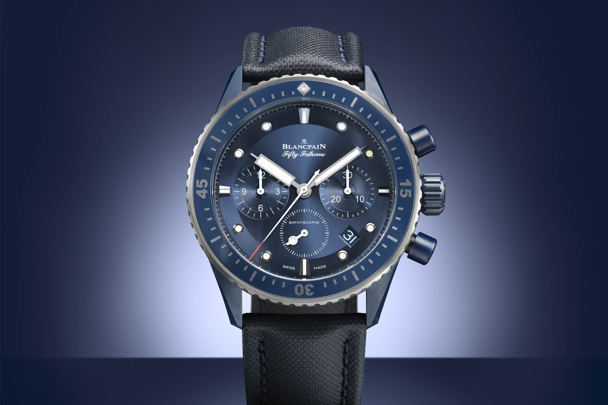 Blancpain Fifty Fathoms Bathyscaphe Bucherer Blue Edition