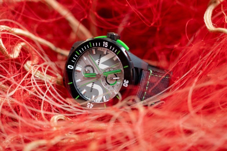 Ulysse Nardin DIVER NET concept recycled fishing nets PET watch