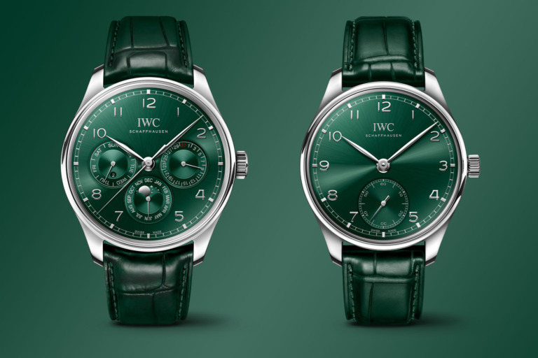 Green Dial IWC Portugieser Automatic 40 IW358310 and Portugieser Perpetual Calendar 42 IW344207